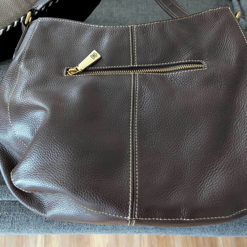 Chic Brown Leather Hobo Bag